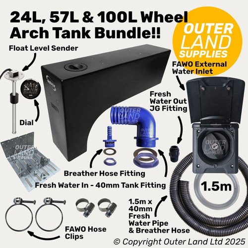 Wheel arch water tank - wheel, black